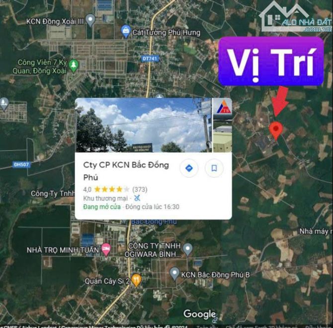 Đất TP Đồng xoài. Gần KCN Đồng Xoài 3 và Bắc Đồng Phú. 5x44m=220m2, 285 triệu - 1