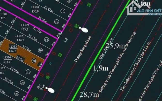 Lô đất Mt tuyến tránh QL1, P6, TP Tân An - 3