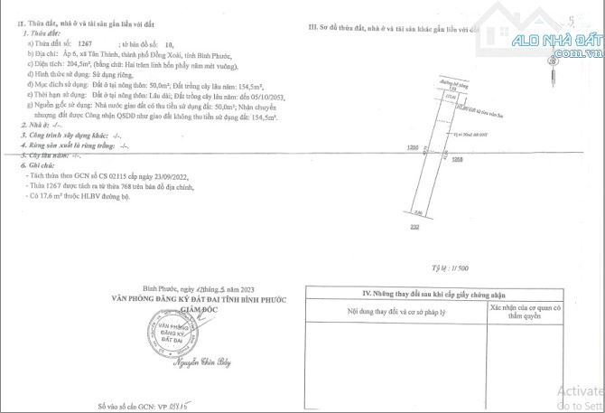 Đất giá rẻ Thành phố Đồng Xoài. 245m2 thổ cư, sổ riêng. Thanh toán 300tr. Hỗ trợ vay 50% - 1