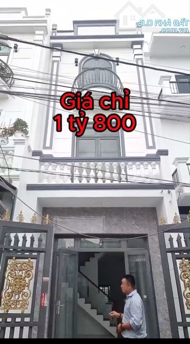 NHÀ 3 TẦNG THỊ TRẤN CẦN GIUỘC GIÁ CHỈ 1 TỶ 8 HỖ TRỢ VAY NGÂN HÀNG - 1