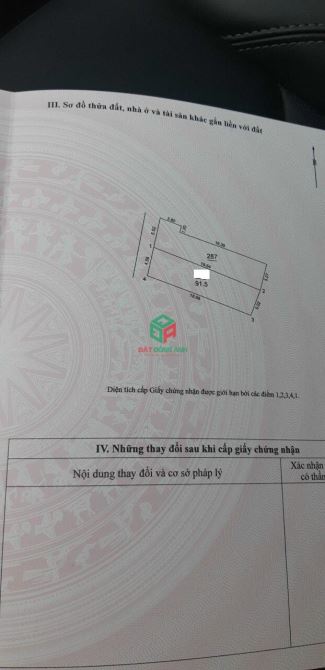 Bán đất thôn đông Việt Hùng Đông Anh - 91.5m2 - đường thông ô tô - 4