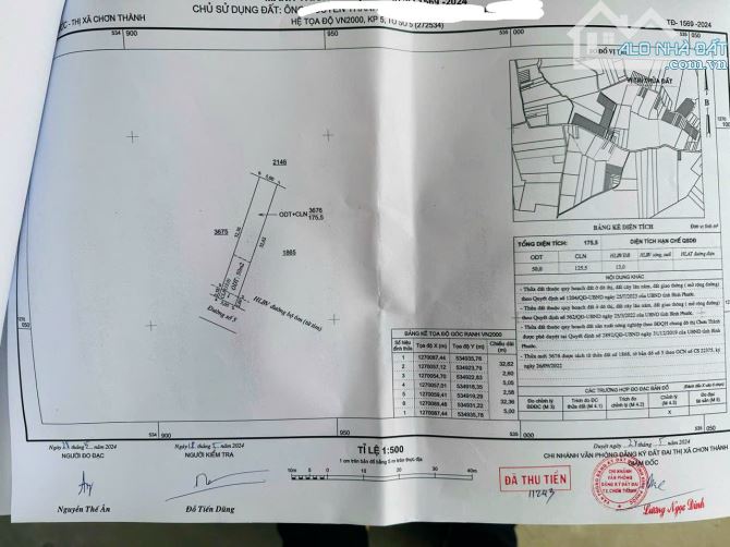 KÈO THƠM TRỤC CHÍNH MINH HƯNG - KP 5 - tx Chơn Thành Bình Phước 4xx triệu - 6