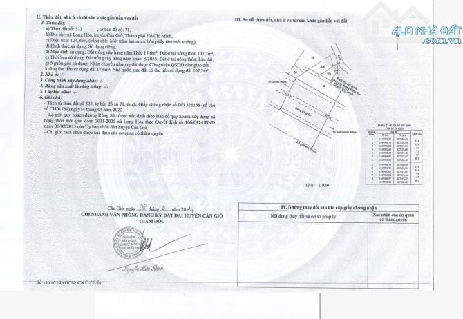 370m2 .MẶT TIỀN ĐƯỜNG RỪNG SÁC CẦN GIỜ . CÁCH BIỂN CẦN GIỜ 1km - 5