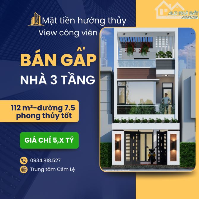 🌟Nhà 3 Tầng Hướng Thủy- View Công Viên - Chỉ 5,x Tỷ 🌟