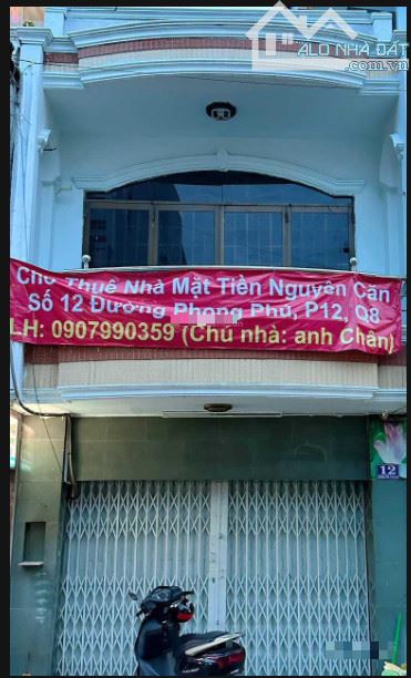 Cho thuê nhà mặt tiền 1 trệt 1 lầu, diện tích sử dụng 160m2, 4 phòng ngủ, kinh doanh đẹp