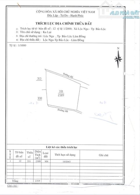 Bán 2.300 m2 đất mặt tiền hẻm Cao Thắng, Lộc Nga, TP Bảo Lộc phù hợp làm Farmstay, ngdưỡng - 2