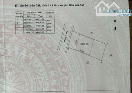 Đất 10,6 x 23 có 95m2 thổ cư nằm khu trung tâm Thị trấn Tân Minh, tiện ích đầy đủ. - 1