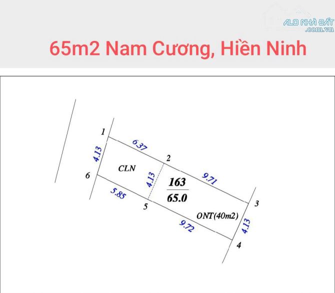 Bán đất DT 65m2 Nam Cương , Hiền Ninh , Sóc Sơn cách sân bay Nội Bài 3km giá đầu tư - 3