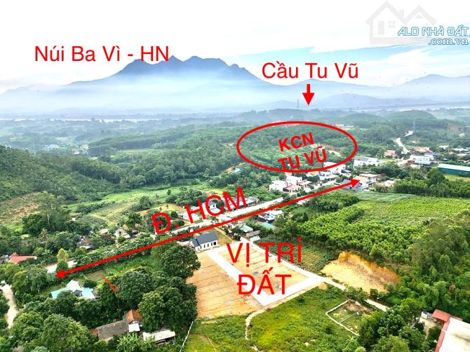 CHỈ 3xxtr/lô 150m2 cách Đường HCM 20m, KCN Tu Vũ 200m.