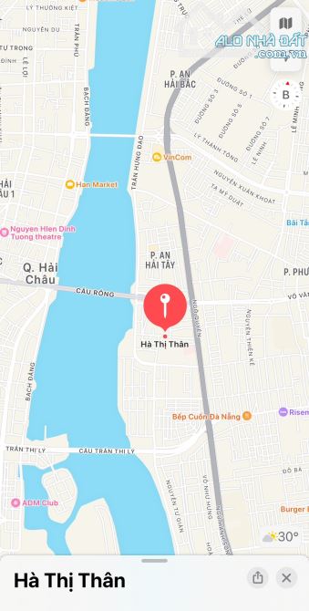 Bán lô đất –Hà Thị Thân- An Hải Tây – Sơn Trà-142m2-ngang 12,5m-9,9 tỷ