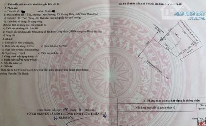 Mặt tiền Nguyễn Tất Thành, Thuỷ Phương 200 m2 chiều ngang rộng 12m - 2