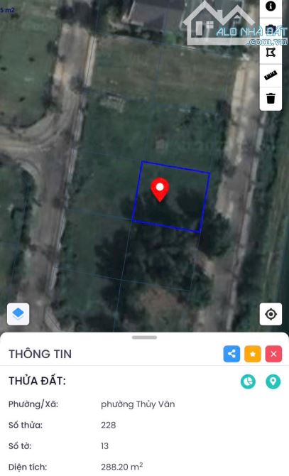 Đất khổ Biệt thự, KQH Thuỷ Vân, gần UBND phường. - 2