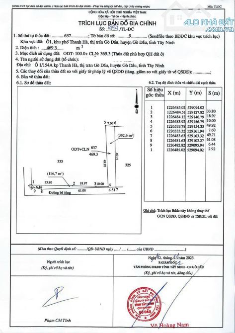 Cần bán lô đất 469m2 ở gò dầu giá 1,250 tỷ - 2