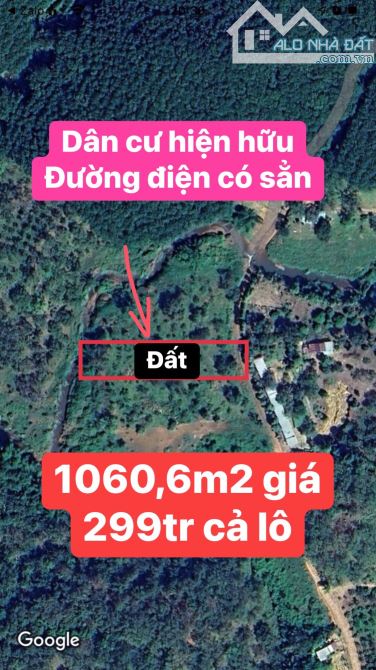 1060,6m2 mặt tiền đường 29m, mặt giáp sông 30m, sổ sẳn giá chỉ 299tr cả lô. - 2