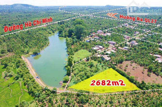 2,6 sào thổ cư 400m2 view hồ cách đường Hồ Chí Minh 300m xã Ea Tiêu Giá 2 Tỷ - 1