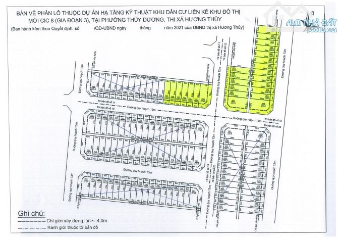 Bán đất 144m2, KQH CIC8, phường Thủy Dương, Hương Thuỷ, cạnh siêu thị Aeon Mall - 5