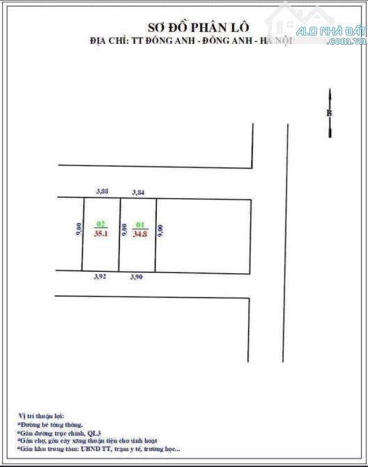 ❌Bán đất thị trấn Đông Anh❌ Nhỏ tiền, 2 mặt thoáng - Dân cư đông đúc – Sát KĐT Happy Land - 1