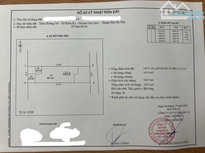 Bán nhà đất giá rẻ chỉ nhỉnh 20tr/m (145m2), Khu tập thể. Kiêu Kỵ Gia Lâm. Hà Nội - 1