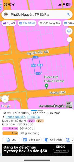✅Cần bán 336m2 mặt đường Nguyễn Văn Trỗi, P. Phước Nguyên, TPBR ,Dt 12x29 giá 5tỷ1 - 2