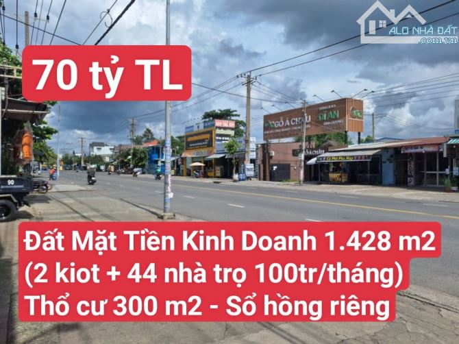 🆘  Đất (+ 2 kiot + 44 phòng trọ) Mặt Tiền Kinh Doanh  Đường  ĐT743 B, P. Tân Đông Hiệp, T