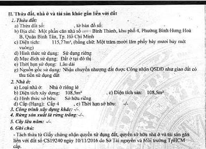 BÁN ĐẤT ĐƯỜNG BÌNH THÀNH, BÌNH TÂN, HẺM XE TẢI 7M, 116M2, NGANG 6M, NỞ HẬU 9, DÀI 19M.