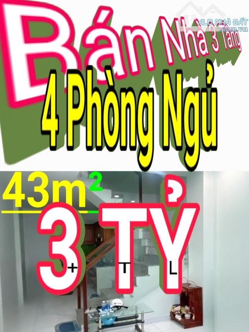BÁN NHÀ 3, 4Tỷ  TL.  3 TẦNG - 43m² - 4 PN - Kế Bên Khu CityLand Nguyễn Văn Lượng. Gò Vấp💥