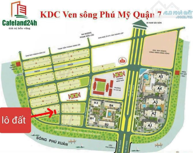 Bán đất nền KDC Phú Mỹ Phạm Hữu Lầu Quận 7. DT: 5 x 18m,SHR, Giá 7,5 tỷ. - 2