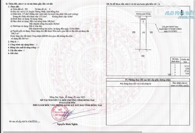 Diện tích 5x27m sổ riêng thổ cư giá 1 tỷ 1 -Thống Nhất - Đồng Nai - 4