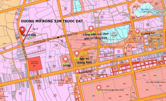 Cần tiền bán gấp 06 lô đất TP Đồng Xoài dân cư sầm uất, DT 245m2 (5x49), giá chỉ 620tr TL - 5