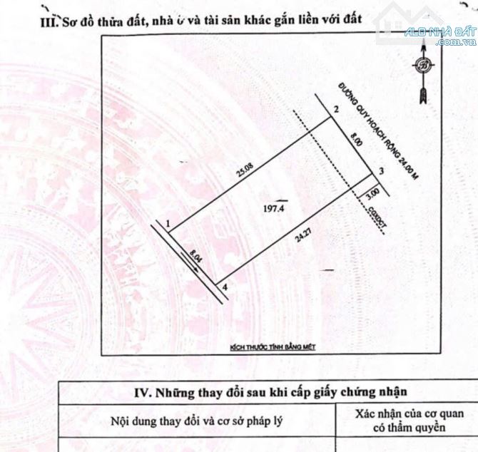 Bán 197m2 đất rất đẹp mặt đường 24m - Hưng Lộc