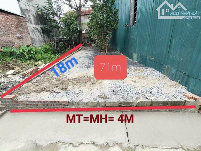 Tôi cần bán 71,6m2 đất Ngọc Hòa, giáp tt Chúc Sơn, Chương Mỹ,Hà Nội, mặt ngõ thông,ô tô - 1