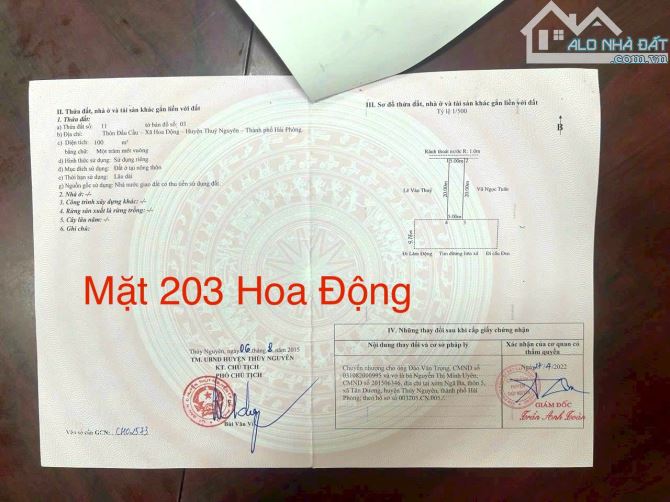 🔥Bán 100m2 mặt đường Hoa Động,Thuỷ Nguyên👉Mặt tiền 5m👉kinh doanh buôn bán tiềm năng - 2