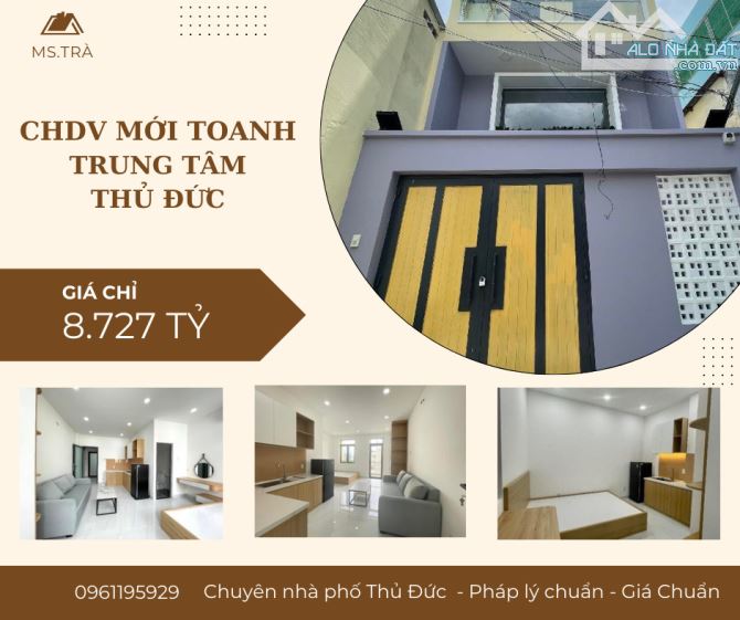 BÁN CHDV TRUNG TÂM THỦ ĐỨC, GIÁ CHỈ HƠN 8 TỶ, VUÔNG ĐẸP, DÒNG TIỀN TỐT - 5