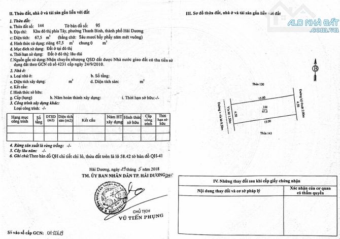 Bán lô dất đẹp ko chút lỗi lầm khu VẠN PHÚC NGAY GẦN CHỢ HỘI ĐÔ.thành phố Hải Dương