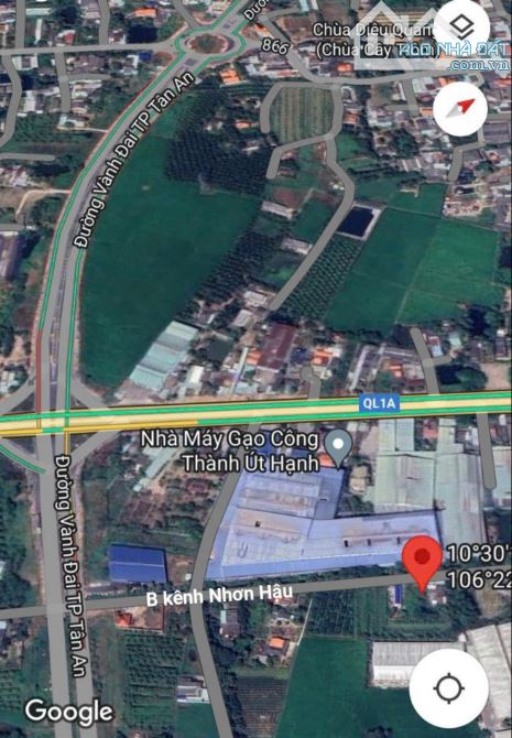 Đất Mt đường bờ kênh Nhơn Hậu, P Tân Khánh TP Tân An. Gần ngã tư vành đai & QL1 - 3