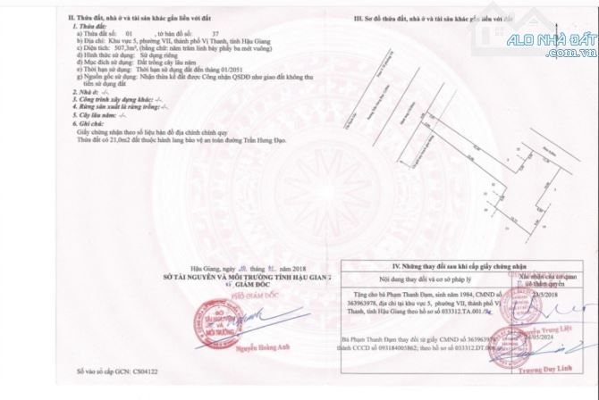 Bán nhà cấp 4 - 2 mặt tiền đường Trần Hưng Đạo đối diện  Chợ Phường 7, TP Vị Thanh, Hậu Gi - 4