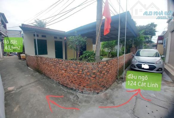 Bán lô đất ngõ 124 Cát Linh, Tràng Cát 63.5m2 giá chỉ 1,06 tỷ