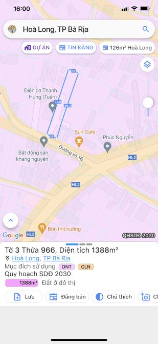 15x96m đường 16 Hoà Long. Giá rẻ - 3