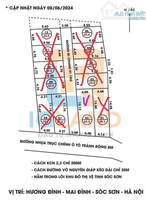 Mở bán lô góc 2 mặt tiền 60,2m2 đất kinh doanh mặt đường nhựa Hương Đình, Mai Đình - 4