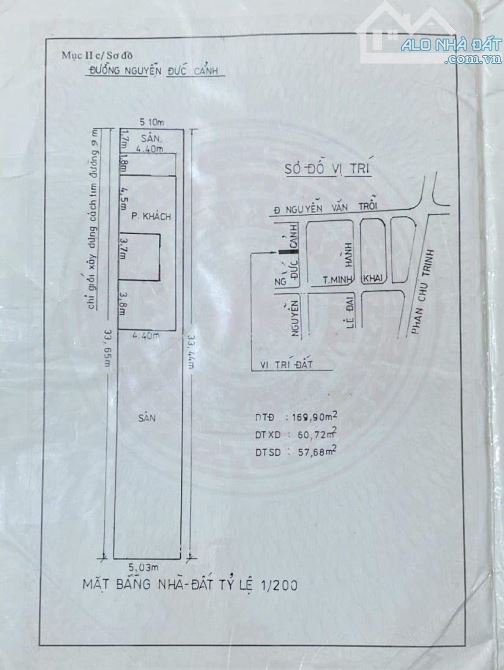 BÁN NHÀ CẤP 4 MẶT TIỀN NGUYỄN ĐỨC CẢNH - 4