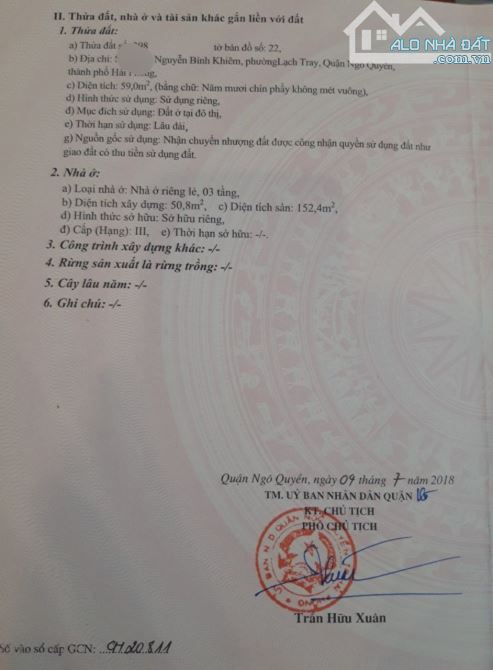 Bán nhà riêng 59m 3 tầng độc lập ô.tô đỗ cửa sát gần ngay Đại Học Y Hải Phòng - 7