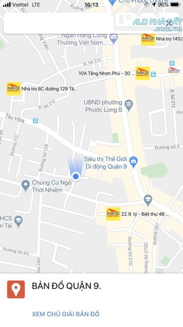 """ Bán  60 m2 Đất  Hẻm Oto Đường Tây Hoà, GIá Đầu tư 4,4 tỷ