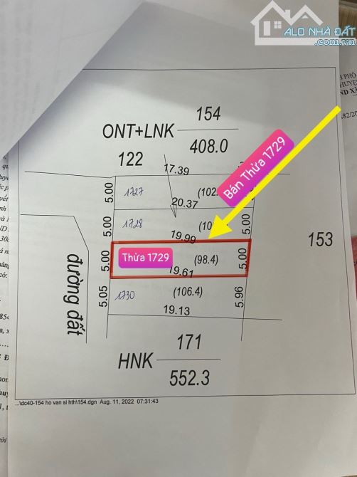 98m2 thổ cư. Đường xe hơi. Dân đông. Gần KCN. 320tr - 1