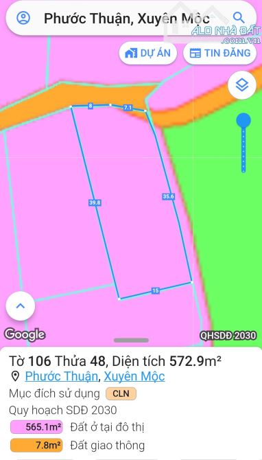 Lô đất Phước thuận 2 mt nhựa 15*39,40 thổ cách biển 4km giá rẻ - 2