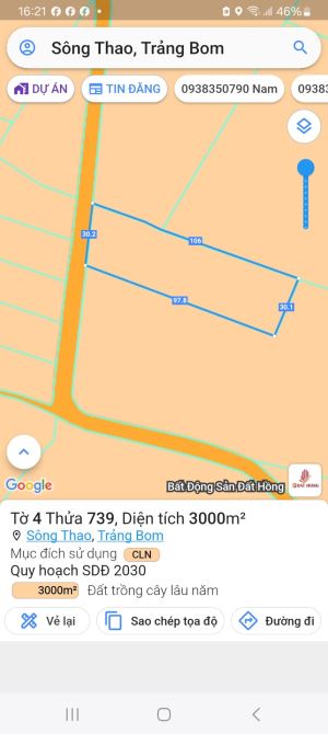 Cần bán 3 sào, Mặt Tiền đường nhựa, xã Sông Thao, huyện Trảng Bom - 3
