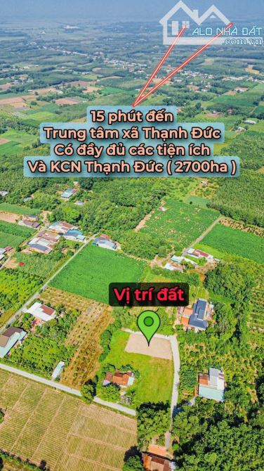 165m2 thổ cư. Đường xe hơi. Gần KCN Hiệp Thạnh 380tr - 3