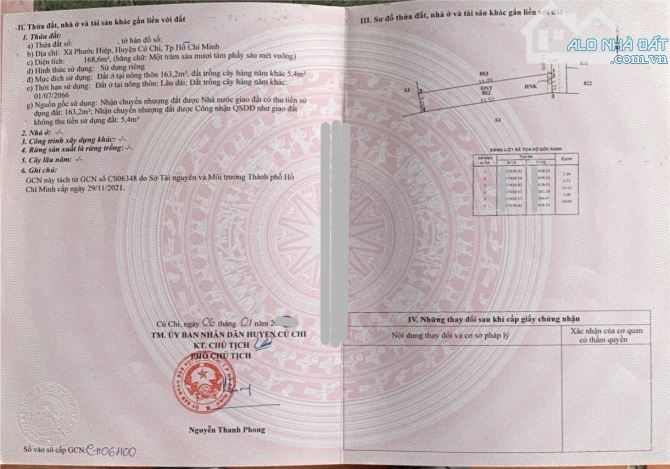 Hạ giá bán lỗ căn nhà 1 lầu rộng 168m2, Giá 690tr ngay Đ.Cây Chôm Mĩ Khánh, Củ Chi! - 8