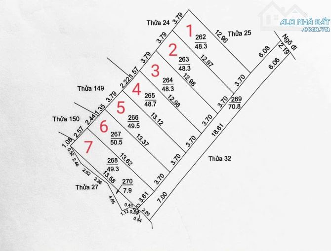 Bán đất ngõ phố Quang Trung rặng nhãn chỉ cách một nhà mặt đường - 1