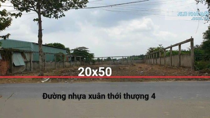 BÁN ĐẤT 20X50 FULL THỔ CƯ, MẶT TIỀN XUÂN THỚI THƯỢNG 14, HÓC MÔN