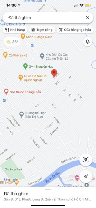 """ Bán Đất Khu An Thiên Lý Phước Long B Quận 9, Thông Khang Điền- Gia Hoà. Giá Tốt !